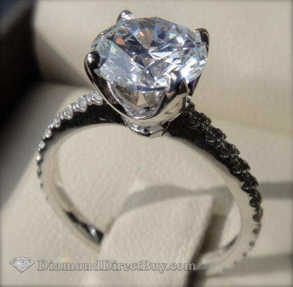2.50 Diamond Engagement Ring 2.00 I Vs1 Center Engagement Rings