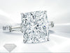3.49 Platinum Cushion Diamond Ring 3.09 I/vvs1 Gia Cushion Certified Center Engagement Rings