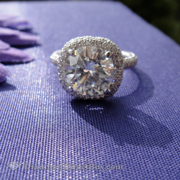 5.00 Halo Diamond Ring Engagement Rings