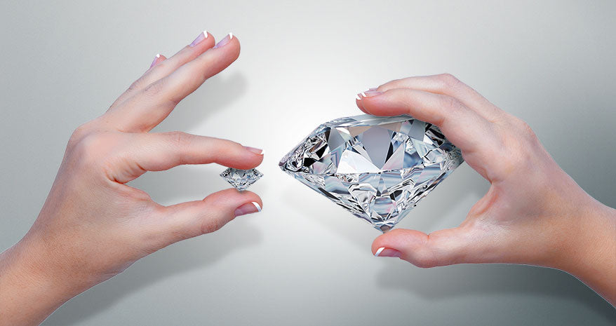 Get a Bigger diamond for less with Lab Grown or Moissanite options 