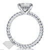 1.70 Oval I/vs2 Color Gia Certified Center In A Yellow Twist Rope Band Design Engagement Rings