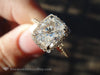 2.00 Carat Delicate Halo With 1.50 Igi Cushion Cut Center Engagement Rings