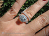 2.40 Carat Halo Split Shank With Band Diamond Ring/band Combo Engagement Rings