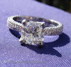 2.5 Ct Square Radiant Diamond Ring With A Center Gia Certified Engagement Rings