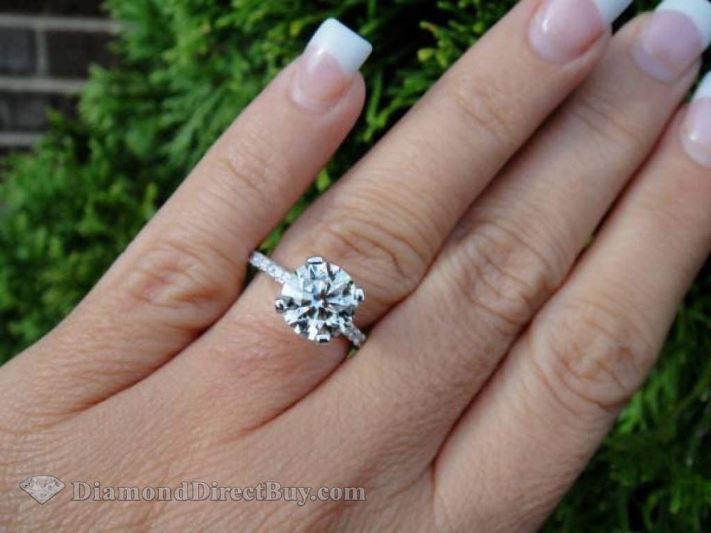 2.50 Diamond Engagement Ring 2.00 I Vs1 Center Engagement Rings