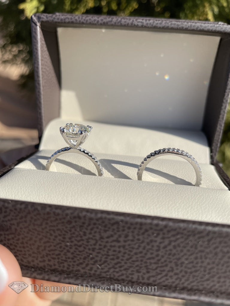 2.50 Micor Pave Diamond Ring Set Engagement Rings