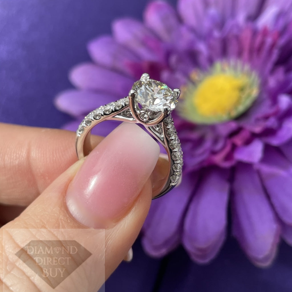 2.2 Carat Sdiamond Solitaire Ring With 1.80 Center Engagement Rings
