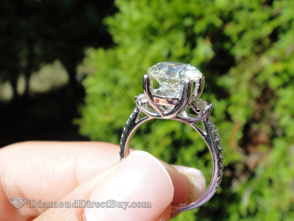 3.00 Carat Diamond Engagement Ring 2.50 I Vs2 Center (Lg) Rings