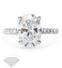 3.07 Oval Diamond Pave Engagement Ring Gia Certified Rings