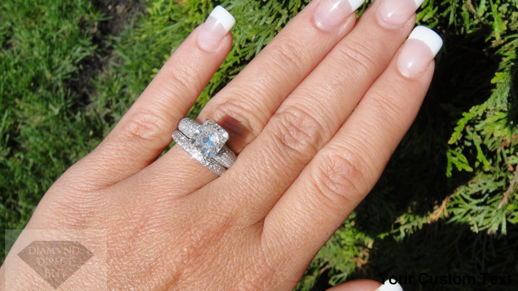 3.03 Carat 3 Ring Set Gorgeous Gia Certified Engagement Rings