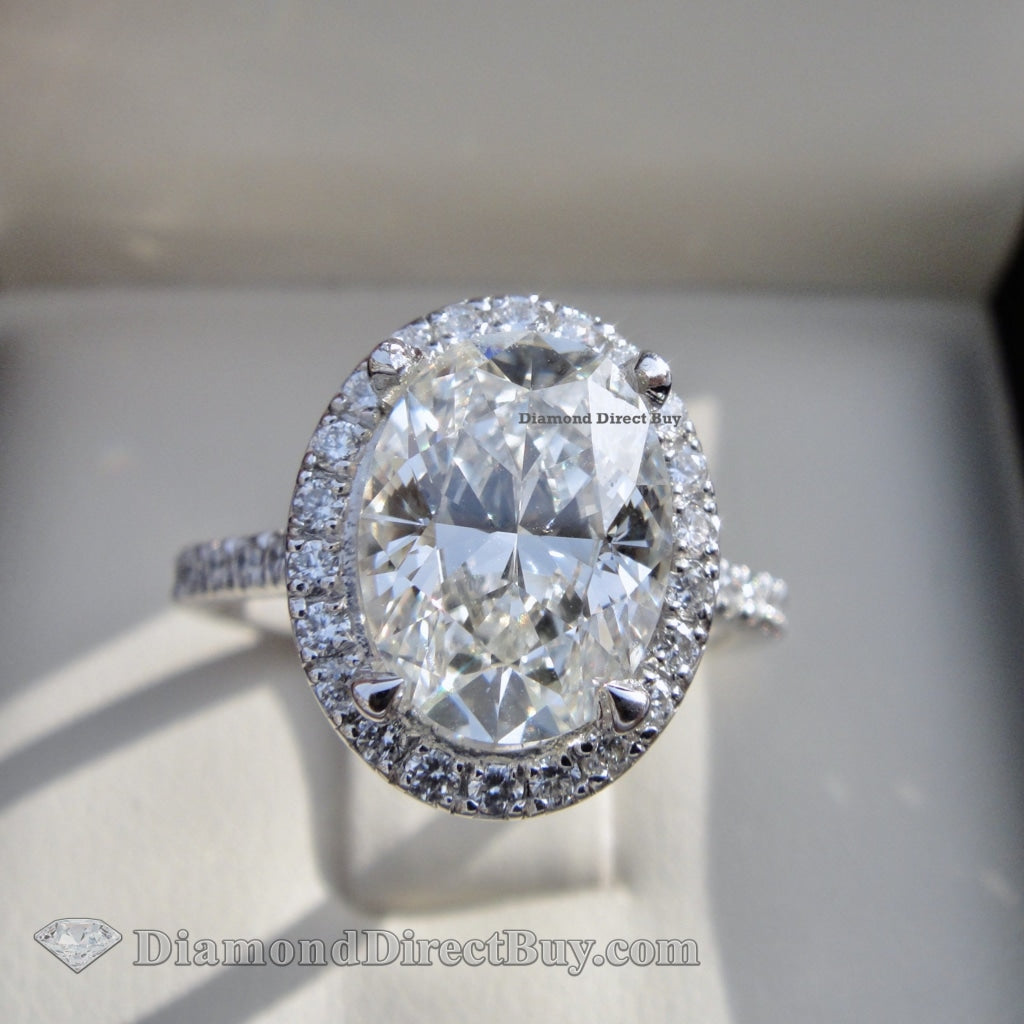 carat Platinum GIA Certified Oval Halo Engagement ring