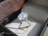 3.27 Carat Platinum Gia Certified Oval Halo Engagement Ring Rings