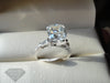 3.49 Platinum Cushion Diamond Ring 3.09 I/vvs1 Gia Cushion Certified Center Engagement Rings