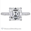 3.5 Carat Asscher/sq Emerald Diamond Solitaire Ring Engagement Rings