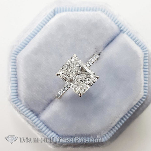 3.5 Ct Radiant Diamond Solitaire Engagement Rings
