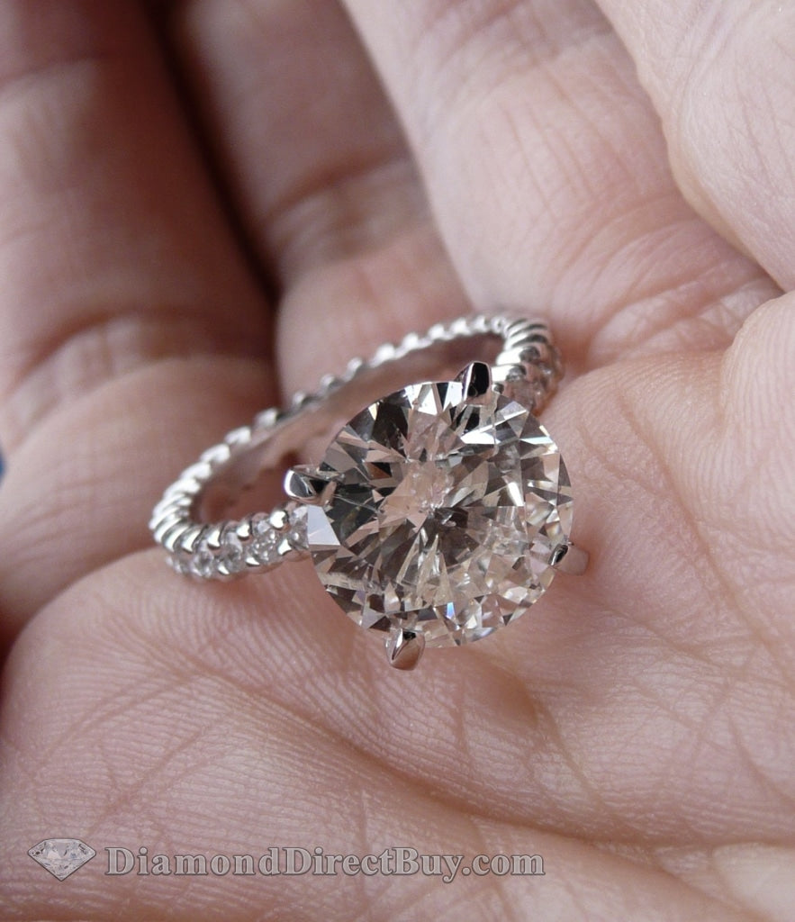 Kelly Diamond Engagement Ring -14K Rose Gold, Hidden Halo, 3.5 Carat, –  Best Brilliance