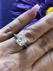 4.50 Ct Cushion Cut 3.50 Sided Pave Diamond Ring Engagement Rings