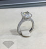 4.50 Ct Cushion Cut 3.50 Sided Pave Diamond Ring Engagement Rings