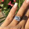 3 Ring Set With 10.5 Mm 4 Carat Old Mine Cut Moissanite Center Engagement Rings
