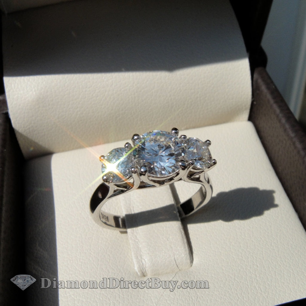 erica ring - 5 carat cushion NEO moissanite engagement ring, three sto – J  Hollywood Designs