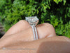 4.00 Gia Cushion Engagement Ring With Micro Pave Band Rings