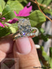 4.60 Ct Pave Set Yellow Gold Moissanite Cushion Engeagement Ring Engagement Rings