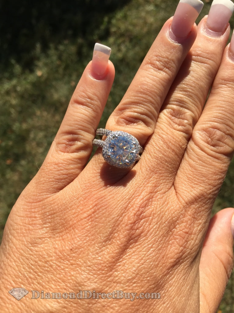 5.00 Halo Diamond Ring Engagement Rings