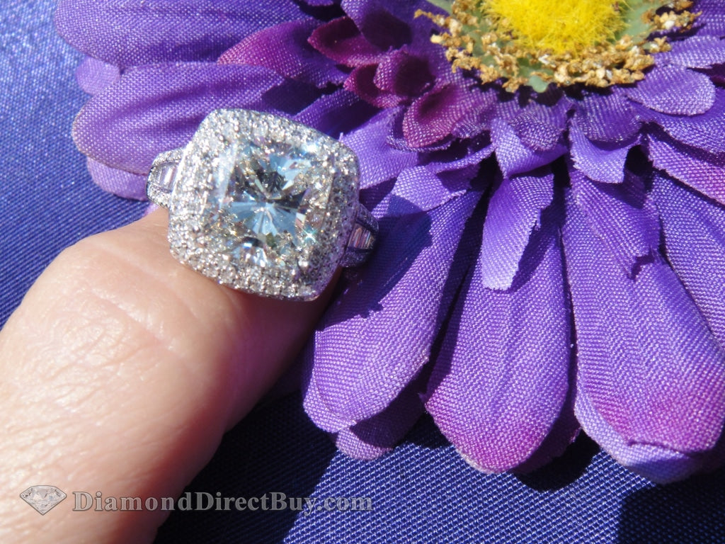 5.00Ct Ct Total Diamond Ring With A Stunning 3.00 I Vs2 Gia Center Engagement Rings