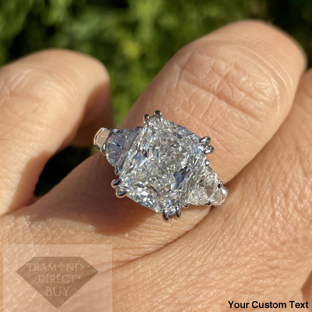 5.21 carat Platinum custom made NEW RING STUNNING MASTER PIECE