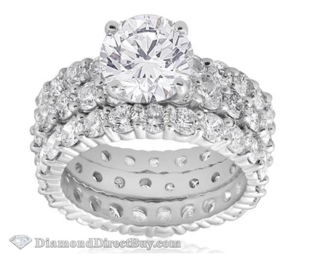 5.40 Carat 3 Piece Ring Set With A Gorgeous Center Engagement Rings