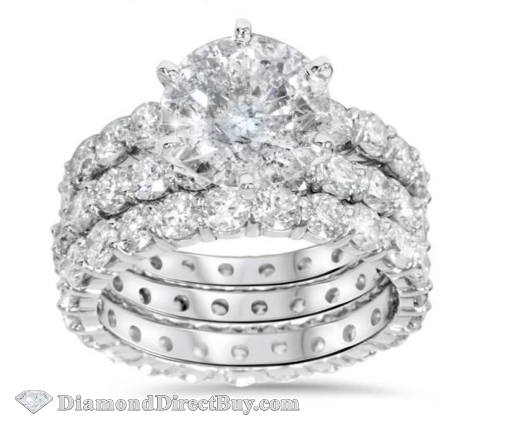 5.40 Carat 3 Piece Ring Set With A Gorgeous Center Engagement Rings