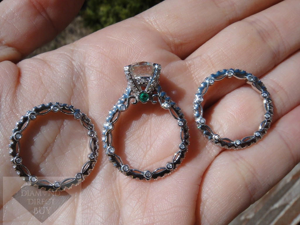 3 Ring Setwith A Birth Stone Accent