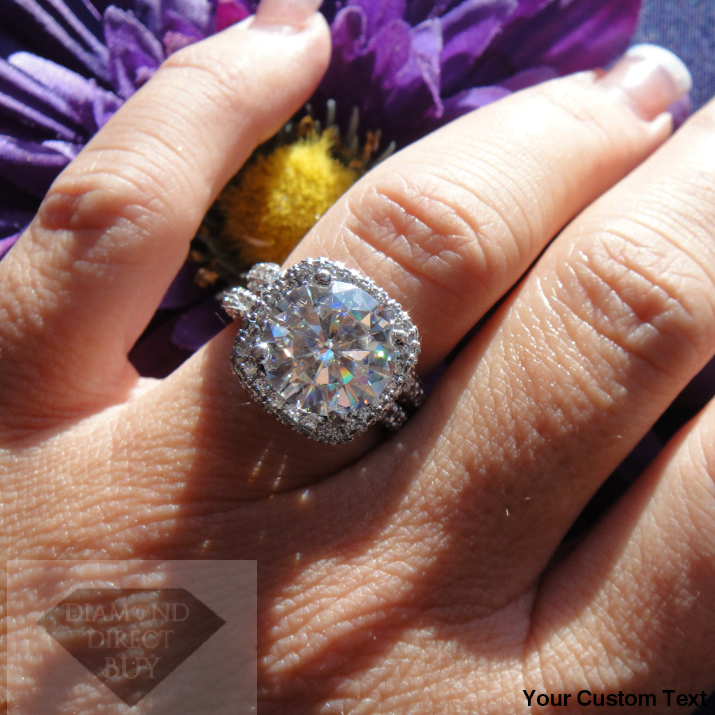 7.03 Platinum Diamon Rd 5 Ct Gia Center Engagement Rings