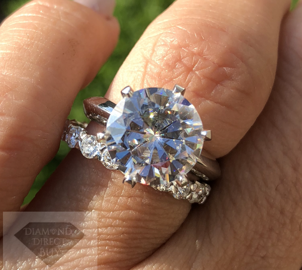 7.03 Triple Excellent Gia Certified Diamond Tiffany Solitaire Set Engagement Rings