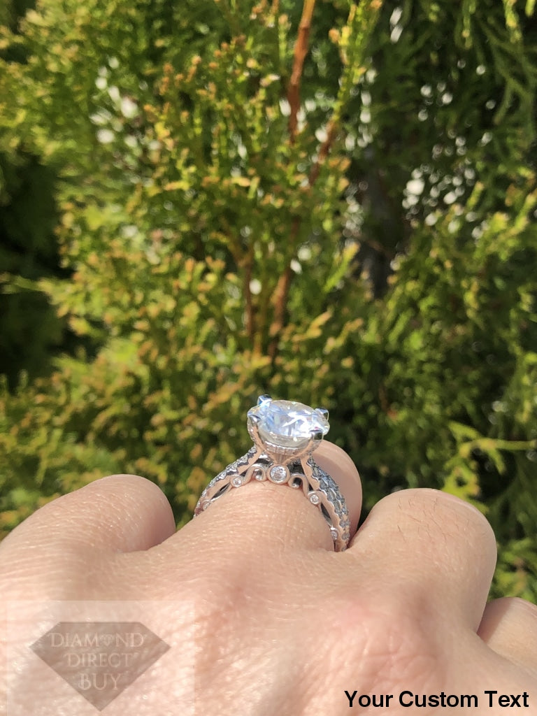 Buy VDesign Platinum Diamond Rings For Women 24k Gold Pure Diamond  Engagement Ring Engagement Diamond Ring 1 Carat Diamond Ring Platinum Ring  For Girls Original Diamond at Amazon.in