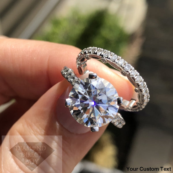 7.53 Carat Platinum Diamond Ring Set 5 Carat Gia Center Vs1 Triple Excellent Engagement Rings
