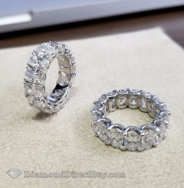 7.8 To 8 Carat Oval Eternity Band Each