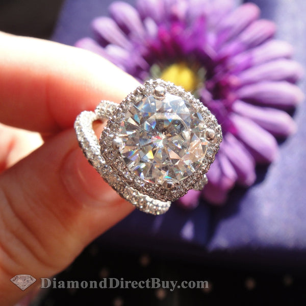 8.5 Carat Lab Grown Set Engagement Rings