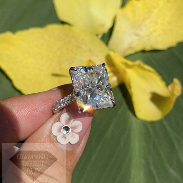 8.50 Radiant Cut Solitaire Ring Engagement Rings