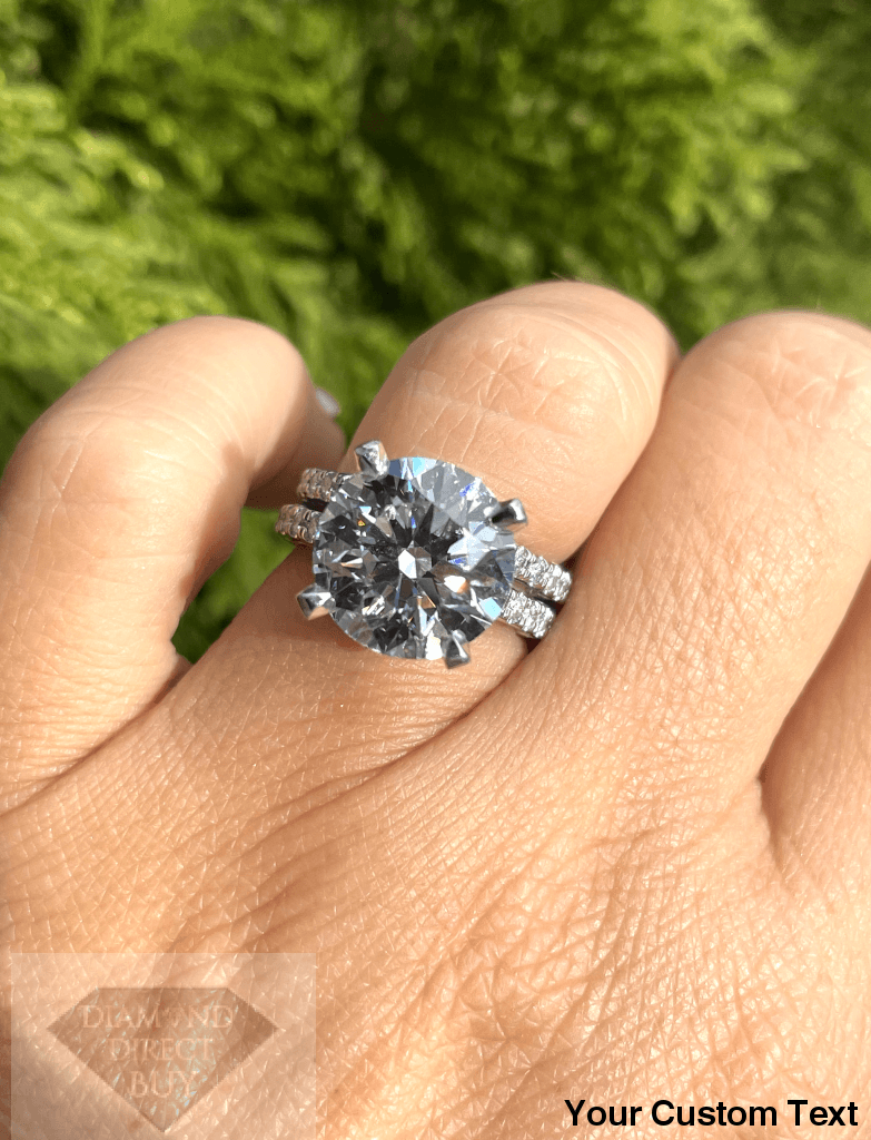 8.64 Ct Diamond Set In Platinum With Band Included Engagement Rings