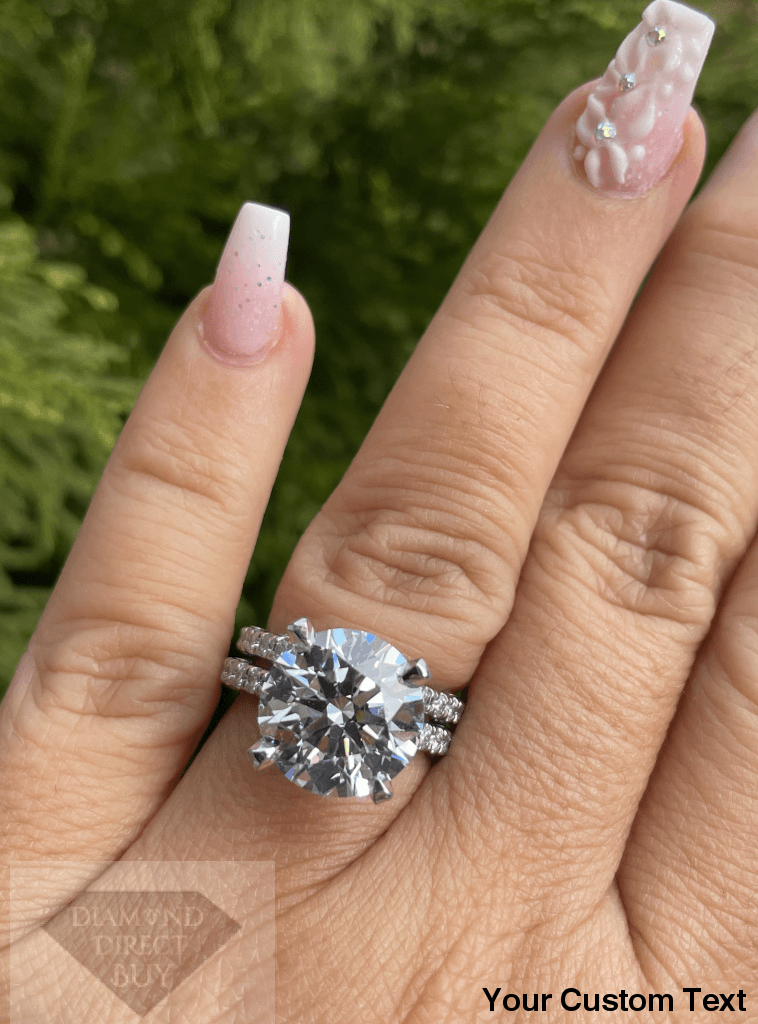 8.64 Ct Diamond Set In Platinum With Band Included Engagement Rings