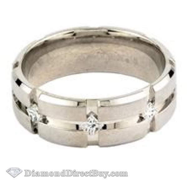8 Rincess Cut Angle Ring Mens Rings