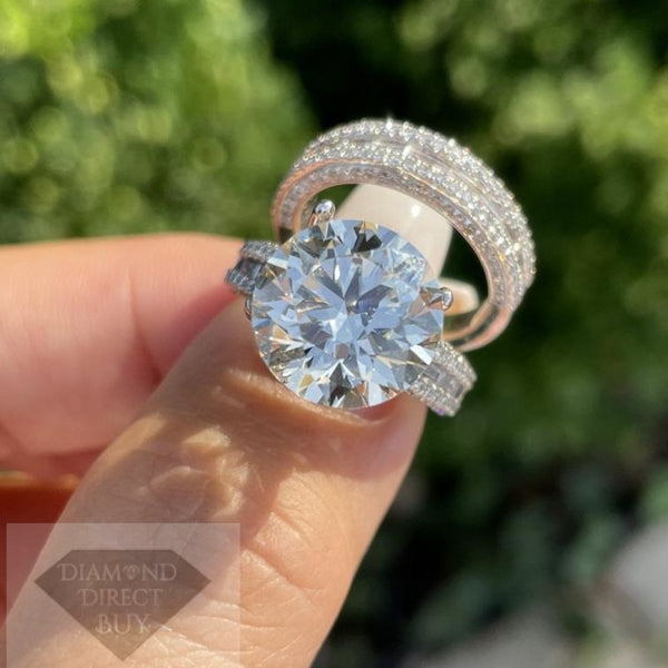 9.80 Carat Wedding Set