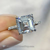 Asscher Cut Diamond Ring 2.5 I Vs1 Gia Engagement Rings