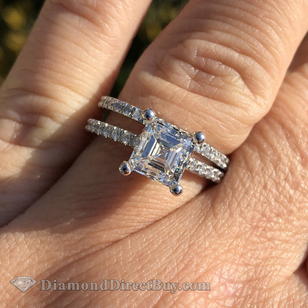 Asscher Set Engagement Rings