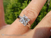 Cathedral Princess Cut Solitaire 2 Carat Engagement Rings