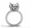 Custom Made Diamond/platinum Ring With 4.5 Carat Center Engagement Rings