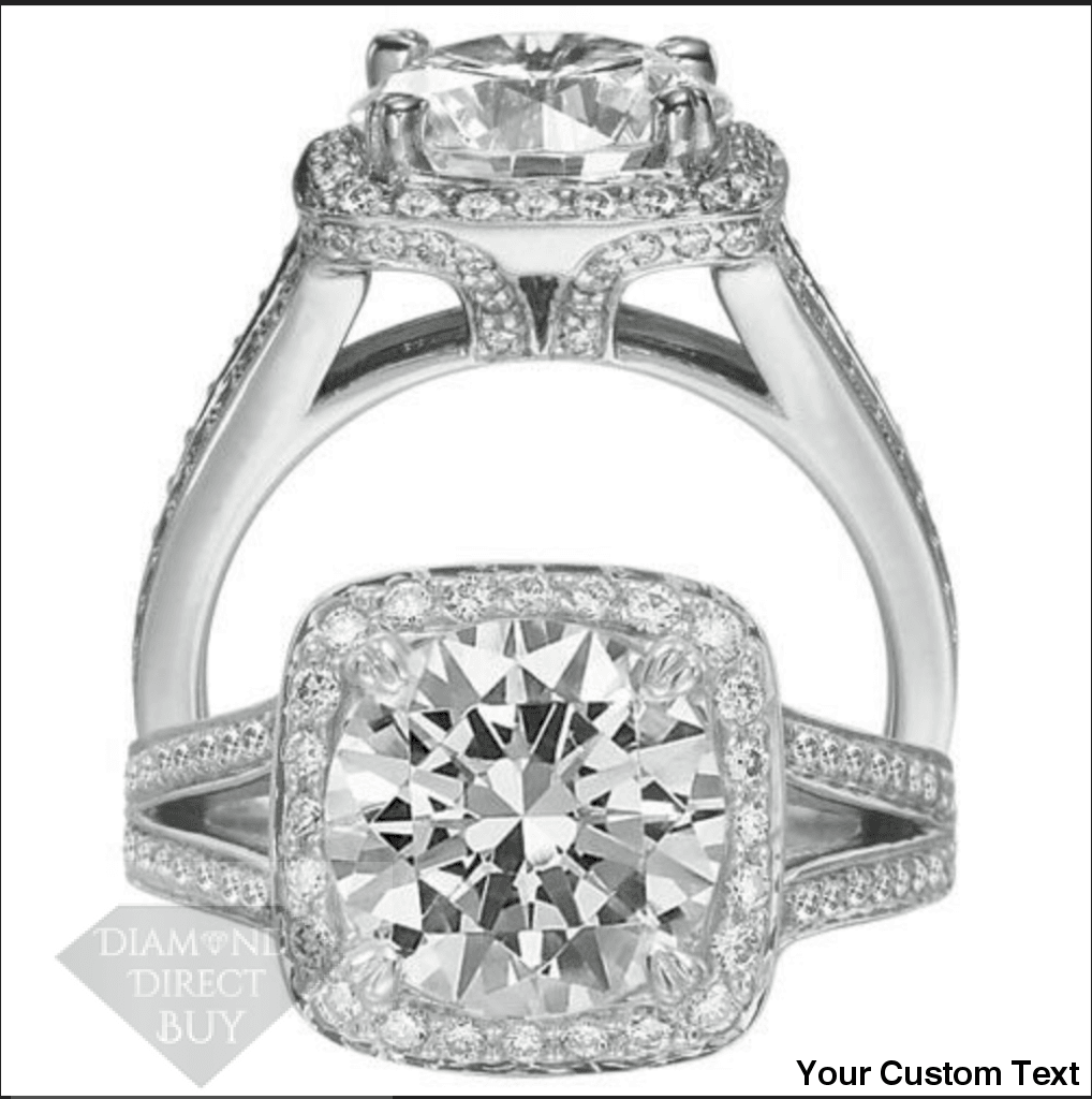 Ritani Diamond Ring With A 2 Ct Gia Certified I / Vs1 Round Center Engagement Rings
