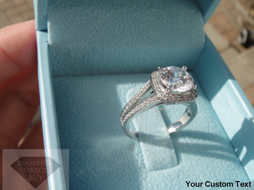 Ritani Diamond Ring With A 2 Ct Gia Certified I / Vs1 Round Center Engagement Rings