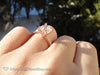 Rose Gold Pave Cushion Solitaire Engagement Rings